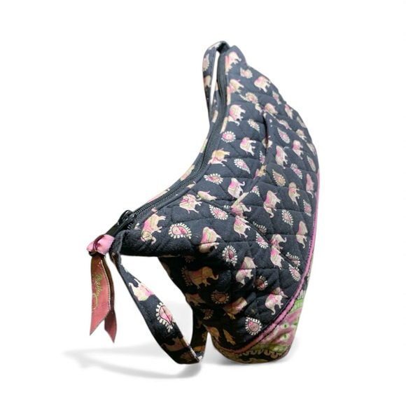 Vera Bradley Black and Pink Elephant Hobo Bag - Picture 4 of 8